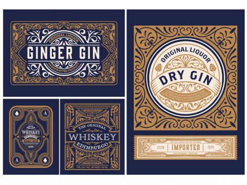 Set of 4 Vintage Packing Labels - 428192130