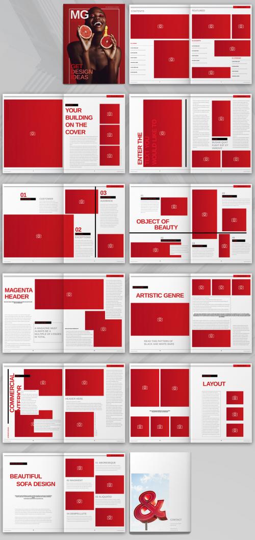 Red Fashion Magazine Layout - 428839800