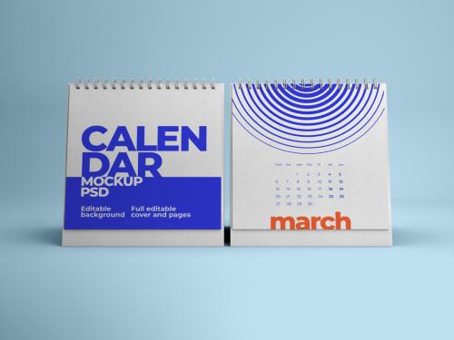 Square Desk Calendar Mockup - 428849832