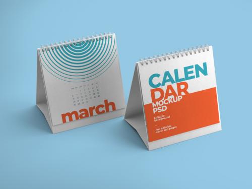 Square Desk Calendar Mockup - 428850564