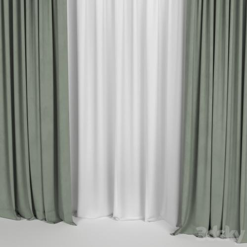 Curtains with tulle