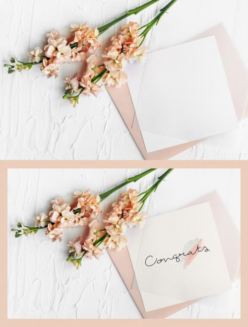 Wedding Invitation Card Design Mockup - 428854320