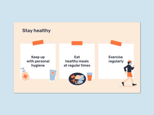 Stay Healthy Presentation Template Design - 428859118