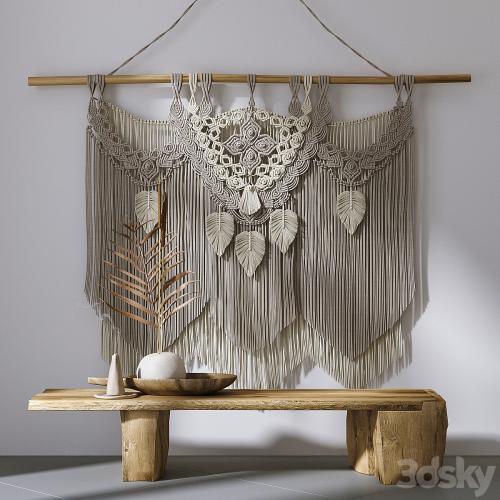 Decorative set with panels Macrame # 2