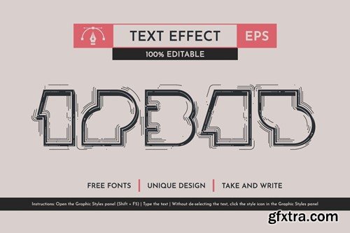 Retro - Editable Text Effect, Font Style WLWFP98