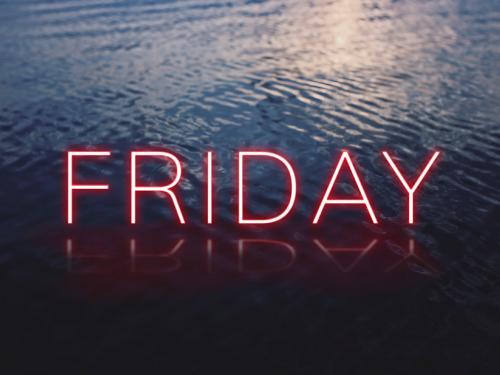 Friday Red Neon Word Design - 428876622