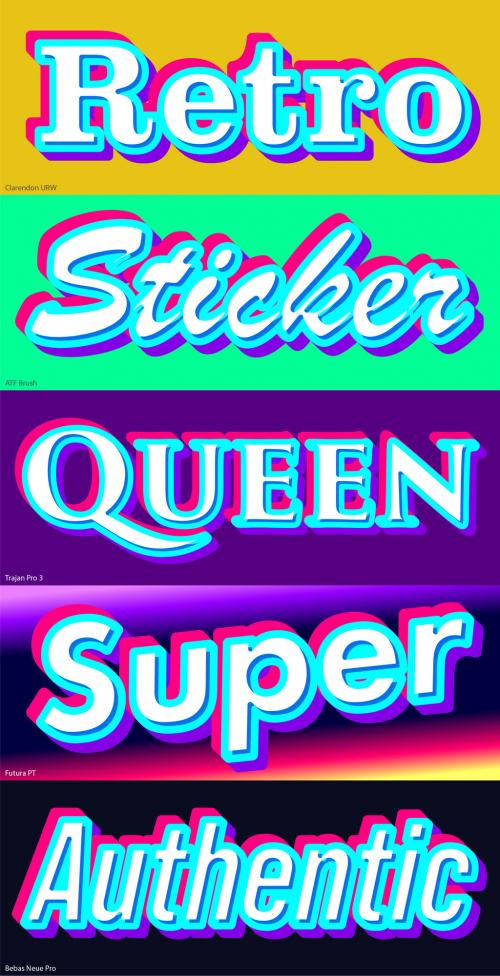 Bright Pink and Blue Text Effect - 429052291