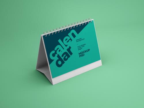 Horizontal Desk Calendar Mockup  - 429054325