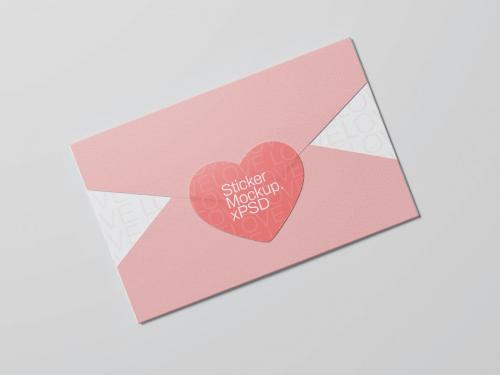 Valentine Sticker Mockup