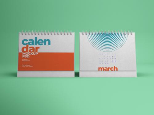 Horizontal Desk Calendar Mockup  - 429054430