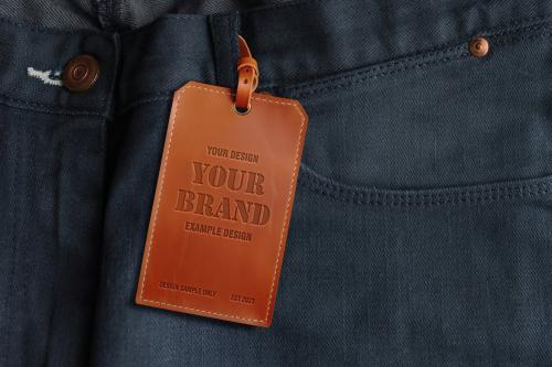 Leather Tag Logo Mockup