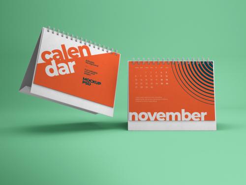 Horizontal Desk Calendar Mockup  - 429054515