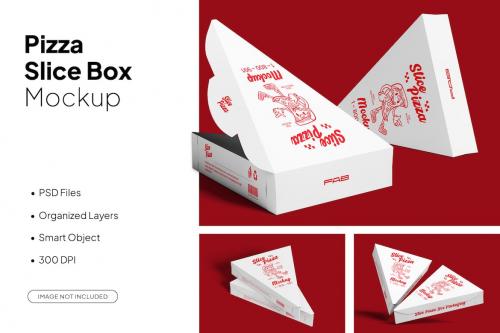 Pizza Slice Box Mockup