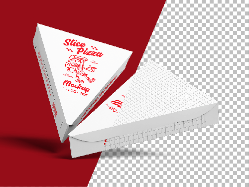 Pizza Slice Box Mockup