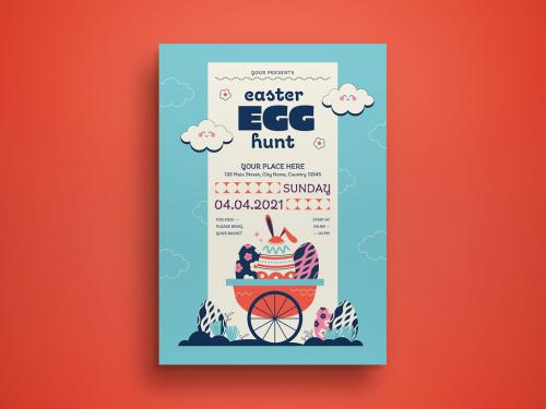Easter Egg Hunt Flyer Layout  - 429264462