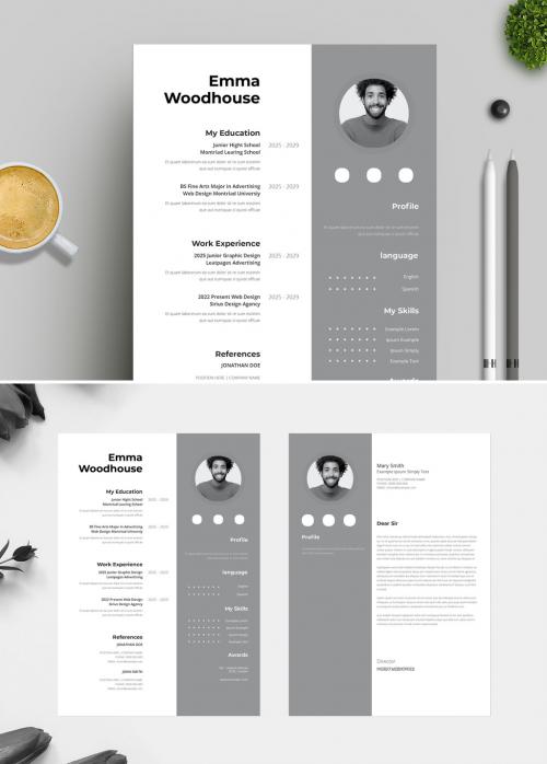 Black & White Clean Resume - 429479415