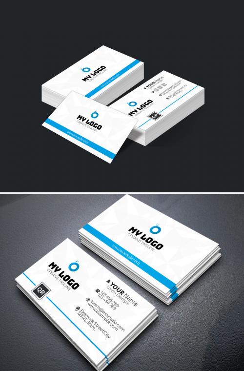 Corporate Business Card Layout - 429486355