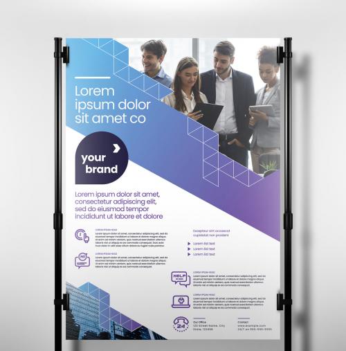 Investment Consultants Poster Flyer for Business with Blue Modern Style - 429646568