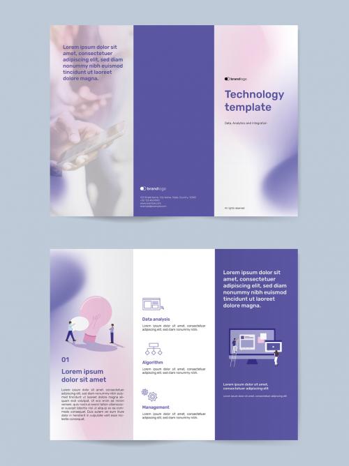 Editable Technology Brochure Layout Set - 430212145