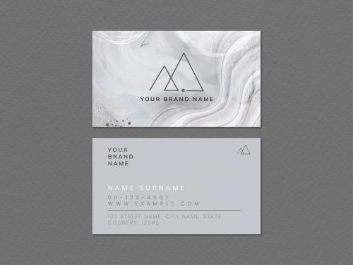 Marble Name Card Layout Design - 430212190