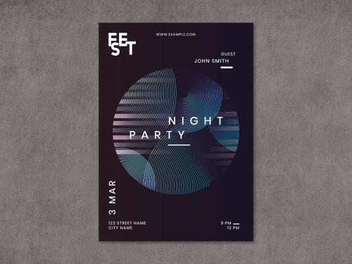Night Party Poster Design Layout - 430212214