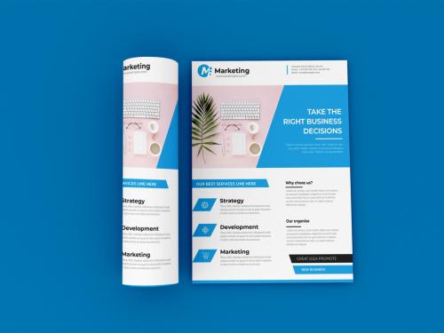 Cyan Business Flyer Layout - 430230863