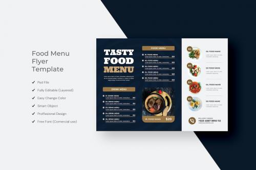 Food Menu Flyer Template Design