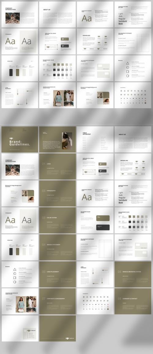 Brand IDentity Guidelines Brochure Layout - 430618989