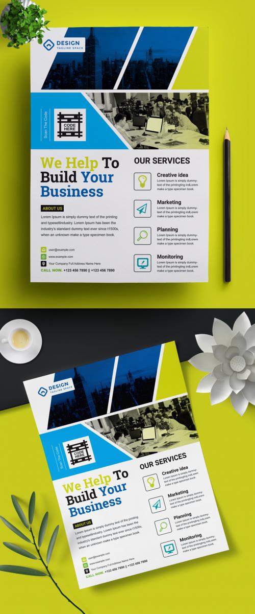 Corporate Flyer Layout Template Design  - 430627225