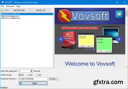 VovSoft Website Screenshot Generator 1.5