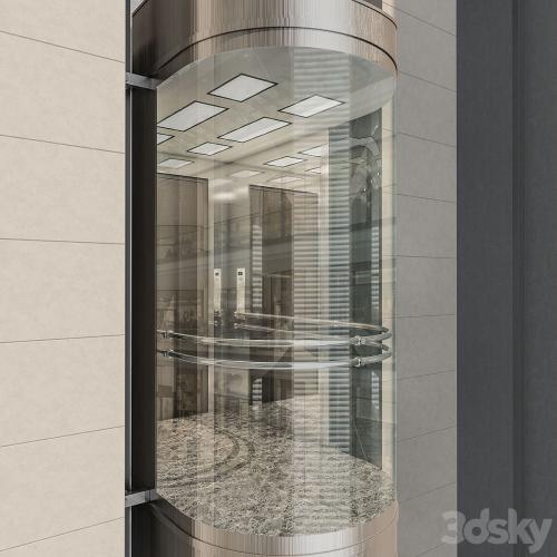 Glass elevator