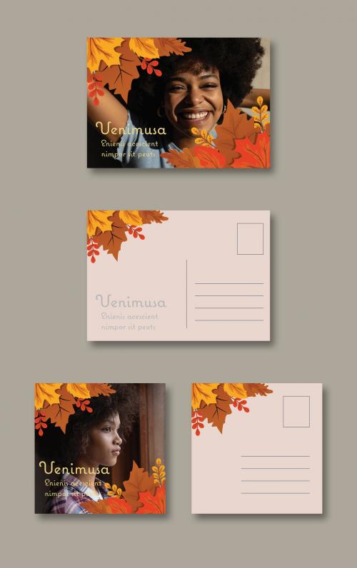 Autumn Foliage Postard Set - 430847047