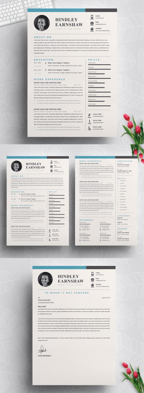 Two Column Resume Layout - 430857559