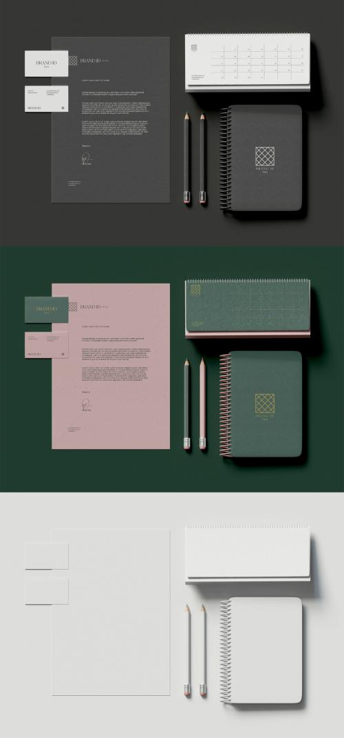 Stationery Office Set Mockup - 431777507