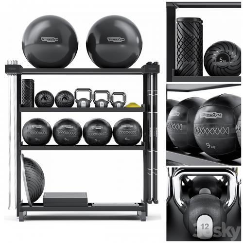 Stylish fitness set from Technogym SKILLTOOLS Kit. Sport equipment