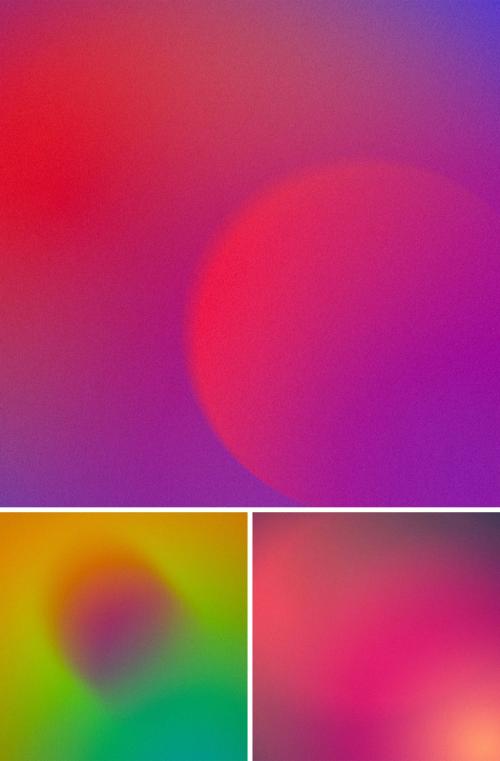 Abstract Retro Gradient Textures - 432009337