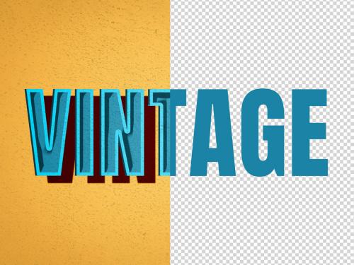 Vintage Word Retro Style Typography - 432413242