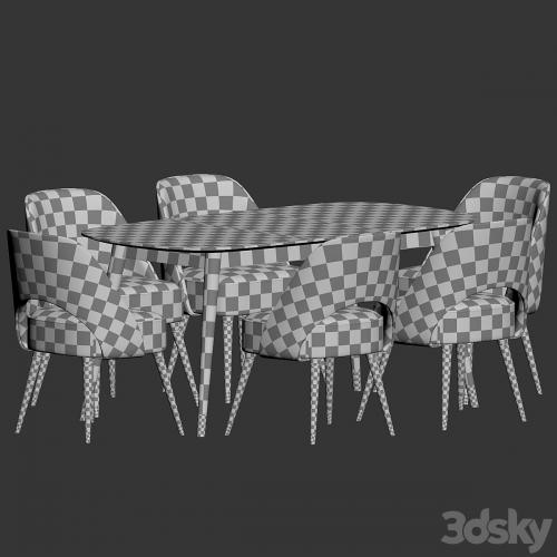 Collins Chair Clover Table Dining Set