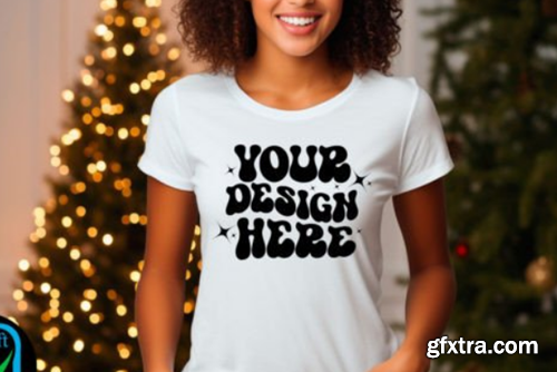 Christmas Girl T-shirt Mockup Bundle