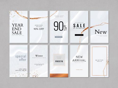 Abstract Luxury Social Story Layout Set - 433120858