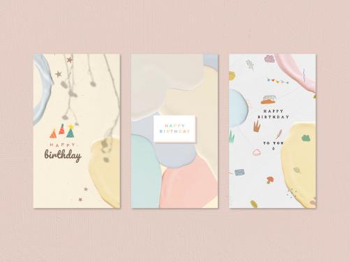 Happy Birthday Pastel Layout Collection - 433120908