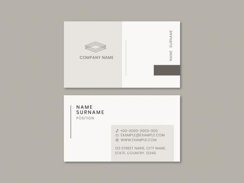 Minimal Business Card Editable Layout - 433120953