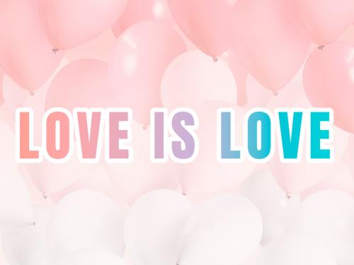 Love Is Love Word Gradient Typography - 433120996