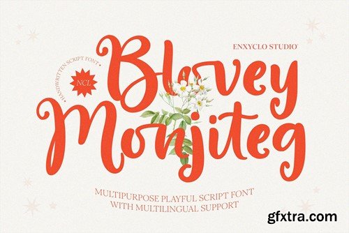 NCL Blovey Monjiteg - Handwritten Script Font V5J6HLW