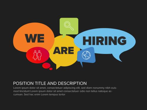 We Are Hiring Dark Minimalistic Flyer Layout - 434171221