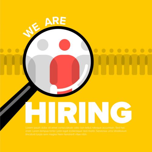 We Are Hiring Minimalistic Yellow Flyer Layout - 434171222