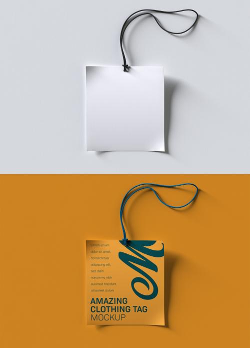  Photorealistic Paper Label Tag Mockup with a String - 434348767