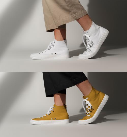 Basic White Sneakers Mockup - 434370539