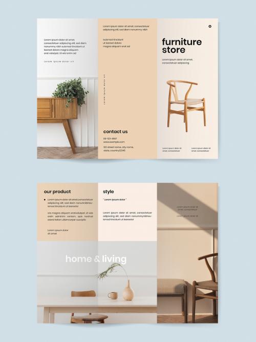 Vintage Furniture Store Brochure Template - 434375057