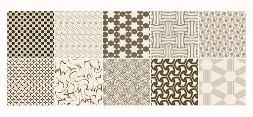 Set of Simple Retro Geometric Patterns - 434577783